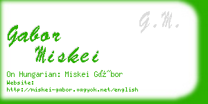 gabor miskei business card